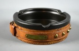 Vintage Ceramic, Leather Bras Studded Dog Collar Ashtray