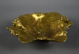 Vintage Virginia Metalcrafters Brass Magnolia Leaves Tray
