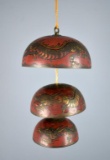 Old Chinese Hand Painted Nesting Bronze Bells
