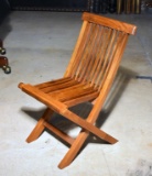 Frank Lloyd Wright Style Wooden Folding Child's Chair, Lots 19 & 20 Match