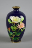 Japanese Cloisonne Enamel Vase, Meiji Period, Diamond Mark