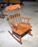 Vintage Tell City Maple Child's Windsor Rocking Chair