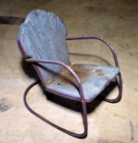 Vintage Metal Child's Outdoor / Patio Rocking Chair