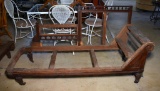 Antique Eastlake Chaise Lounge Frame