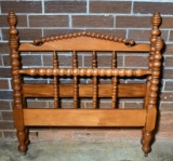 Antique Heirloom Jenny Lind Maple Turned Post & Spindle Twin Bed, Caster Feet, Lots 38 & 39 Match