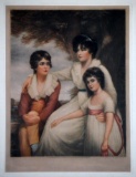 Early 20th C. Color Mezzotint, after H. Raeburn “Mrs. Alexander and Children” by G. James