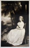 Late 19th C. Mezzotint, Seated Woman by W. Henderson