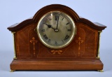 Antique Wm. Gilbert Satinwood Inlaid Shelf Clock