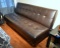 Coffee Brown Bonded Leather Futon