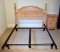 Light Pine Wood Queen Bed, Lots 145-147 Match