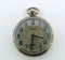 Authentic Elgin 14K White Gold Filled Case Pocket Watch with Inset Secondhand