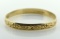 14K Yellow Gold Bangle Bracelet, Engraved Design & “Kepola”