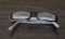 Guess Glasses Frame With Black, Brown, White, & Caramel Stripes of Color