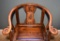 Antique Chinese Hand Carved Oak Chair