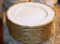 Set of 16 Royal Doulton Bone China Dinner Plates, White With Gilt Trim