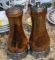 Pair of Wood and Silverplate Salt and Pepper Shaker & Grinder