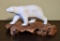 John Perry Polar Bear Figurine on Wooden Base