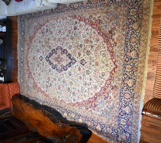 Beautiful Persian Kirman Hand Knotted 8.5 x 12 Rug