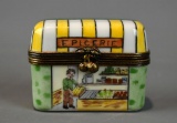 Epicerie Limoges Hand Painted Trinket Box