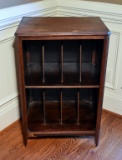 Vintage Record Stand with Two Shelves, Six Dividers