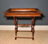 Wooden Tray Table with Folding Legs