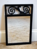 Small Black Metal Frame Wall Mirror