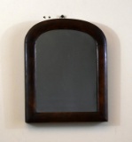 Small Dome Top Wooden Frame Wall Mirror