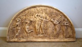 Relief Molded Plaster/Resin Classical Bacchanalia Tableau, Wall Decor