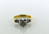 0.75 Carat Diamond and 14K Yellow Gold Ring, Size 7