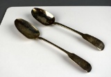 Antique Dublin Ireland Sterling Silver Fiddleback Spoons