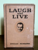 Vintage Cloth Covered Copy of “Laugh and Live” by Douglas Fairbanks, 1917