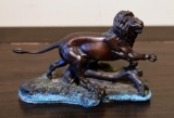 Small Bronze “Lion” (Panthera Leo) by The Franklin Mint