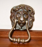 Handsome Bronze Lion Door Knocker