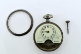 Antique 8 Jours Hebdomas Pocket Watch, Incomplete with Some Parts Missing