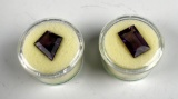 Lot of Two Amethyst Gemstones, Largest is 10 x 15 MM