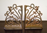 Pair of Antique Art Nouveau Metal Bookends