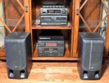 JVC Stereo System: 2 Speakers, Compact Component System MX-55M, Cassette & CD Players