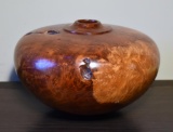 Hawaiian Koa Wood Large Carved Bowl Vase