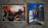 Two Antique Western Lithographs, Thomas Moran (Yellowstone) & Cyrus E. Dallin (Great Spirit)