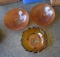 Lot of 3 Amber Glass Sink Bowls