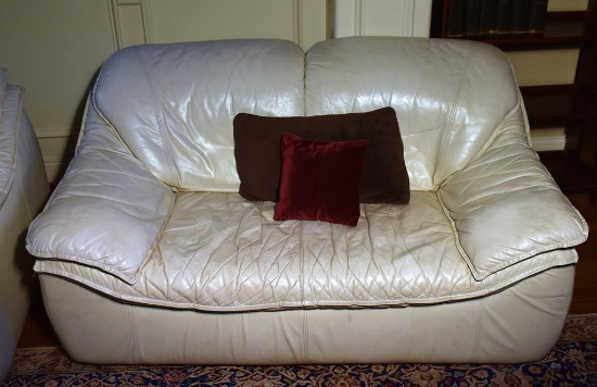 Contemporary Leather Loveseat