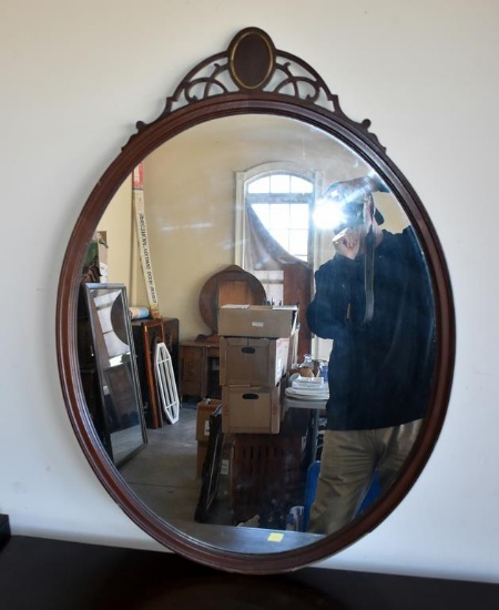 Carved Oval Mirror