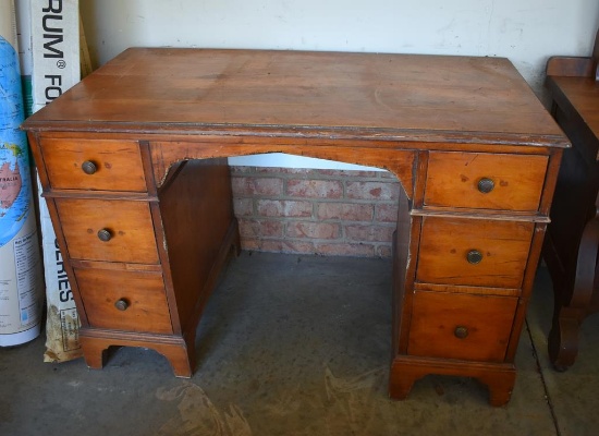 Antique 6 Drawer Desk