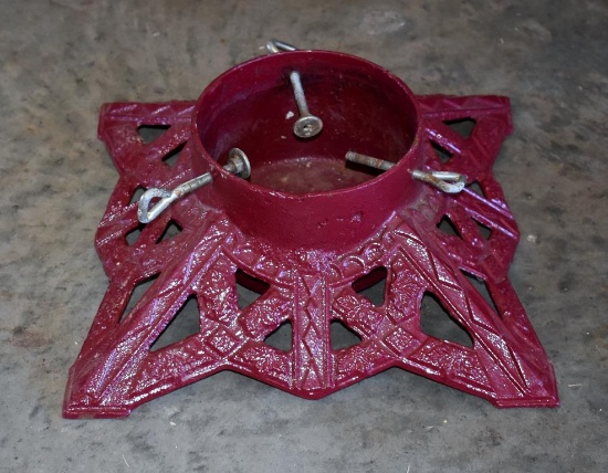 Red Cast Iron Christmas Tree Stand