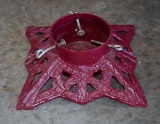 Red Cast Iron Christmas Tree Stand