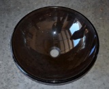 Smoky Quartz Glass Sink Bowl