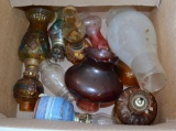 Lot of Glass /  Small Oil Lamp Parts