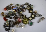 Lot of Costume Cuff Link Charms, Earrings, and Charms