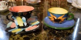 Lot of 2 Teacups and Saucers: Eido New Zealand