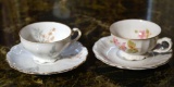 Lot of 2 Teacups and Saucers: Seltmann, Germany US zone
